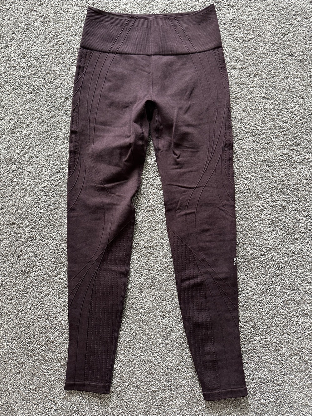 Fabletics Plum High-Waist Seam Detail Leggings